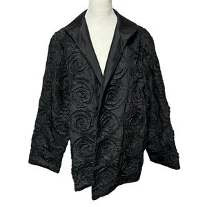 Grace Chuang Black Roses Jacket. Size XXL. EUC